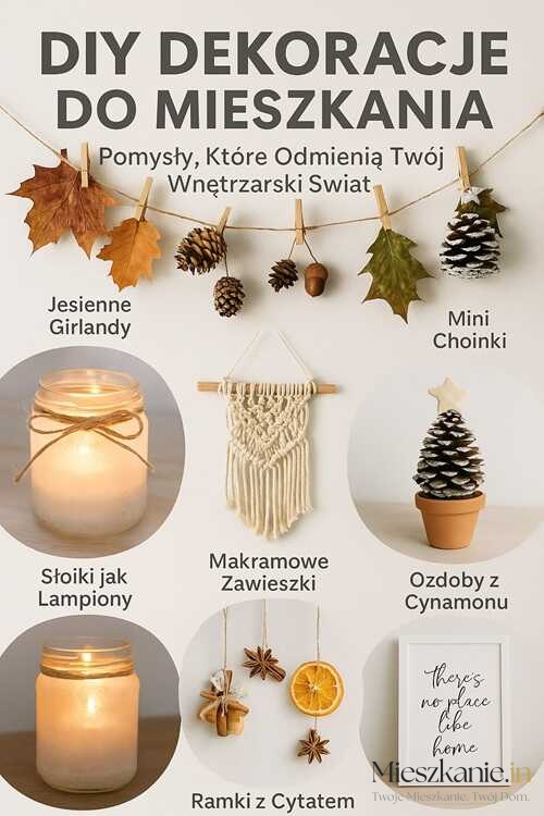 Jesienne Dekoracje DIY - Pomysły - Mieszkanie.in